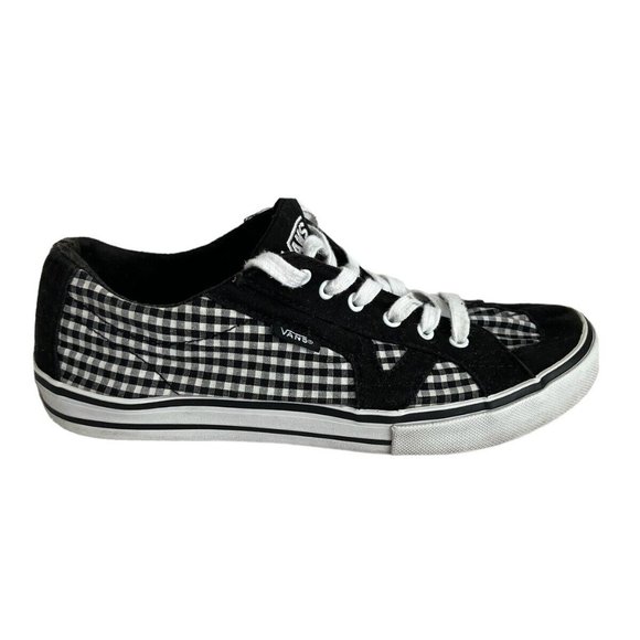 Vans Shoes - Vans Women's Tennis Shoes Black and White Gingham Sneakers Size 7